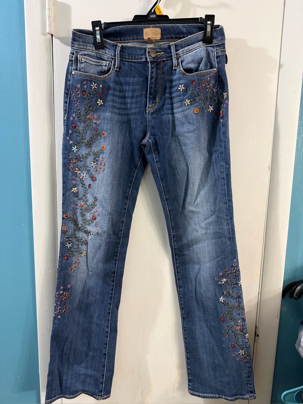 Driftwood Kelly Floral Bootcut Jeans Size 29x33